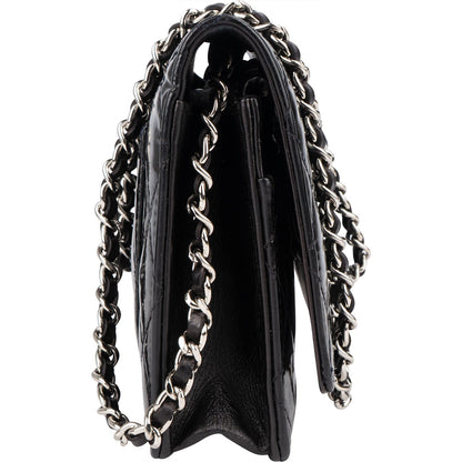 Chanel Quilted Patent Leather Wallet On Chain Crossbody Bag