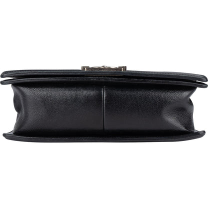 Chanel Quilted Calfskin Boy Single Flap Crossbody Bag