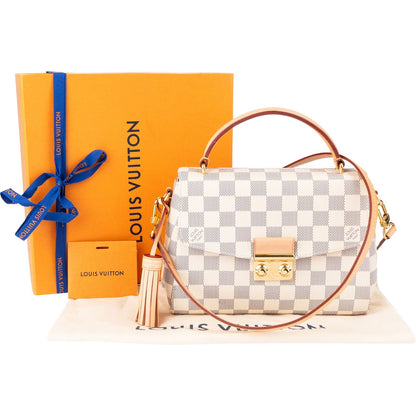 Louis Vuitton Monogram Damier Azur Canvas Crossette Handbag