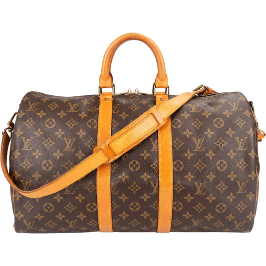 Louis Vuitton Monogram Canvas Keepall 45 Bandoulière Travel Bag