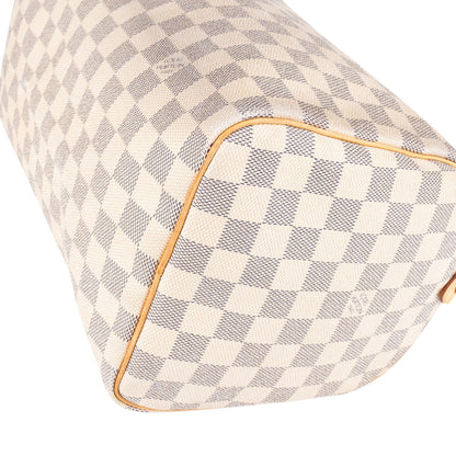 Louis Vuitton Monogram Damier Azur Speedy 30 Handbag