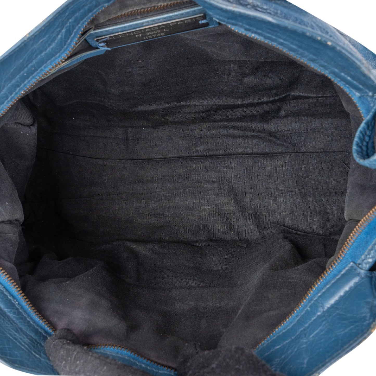 Balenciaga Blue Leather City Handbag