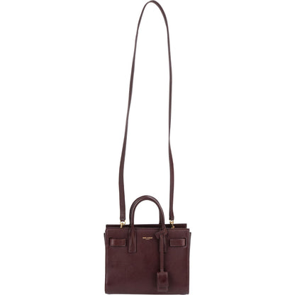 Saint Laurent Calfskin Leather Nano Sac De Jour Handbag