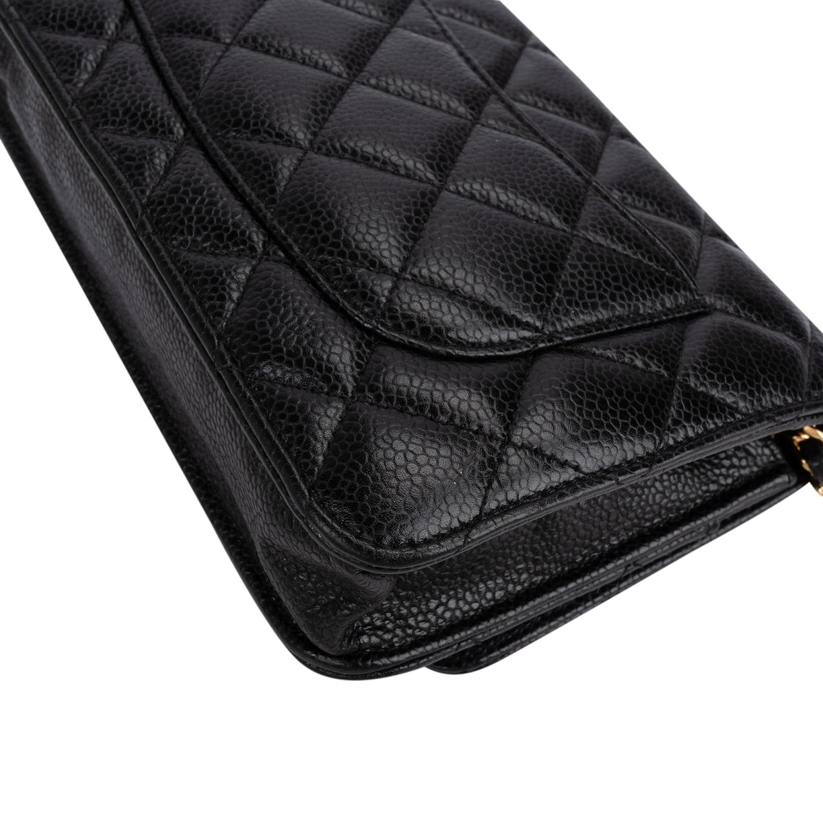 Chanel Quilted Caviar Leather Wallet On Chain Crossbody Bag
