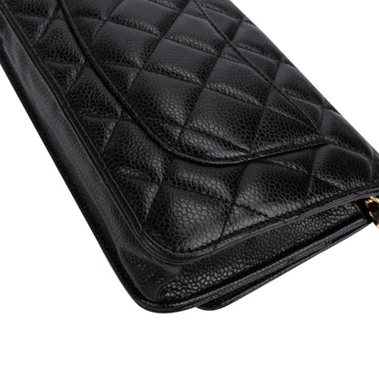 Chanel Quilted Caviar Leather Wallet On Chain Crossbody Bag