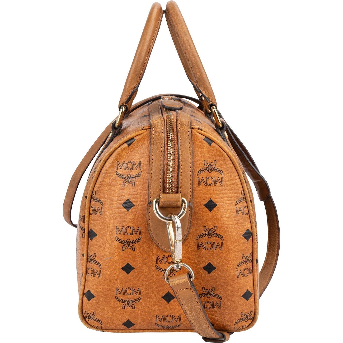 MCM Monogram Visetos Boston Handbag