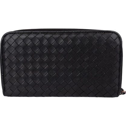 Bottega Veneta Intrecciato Leather Zip Around Wallet