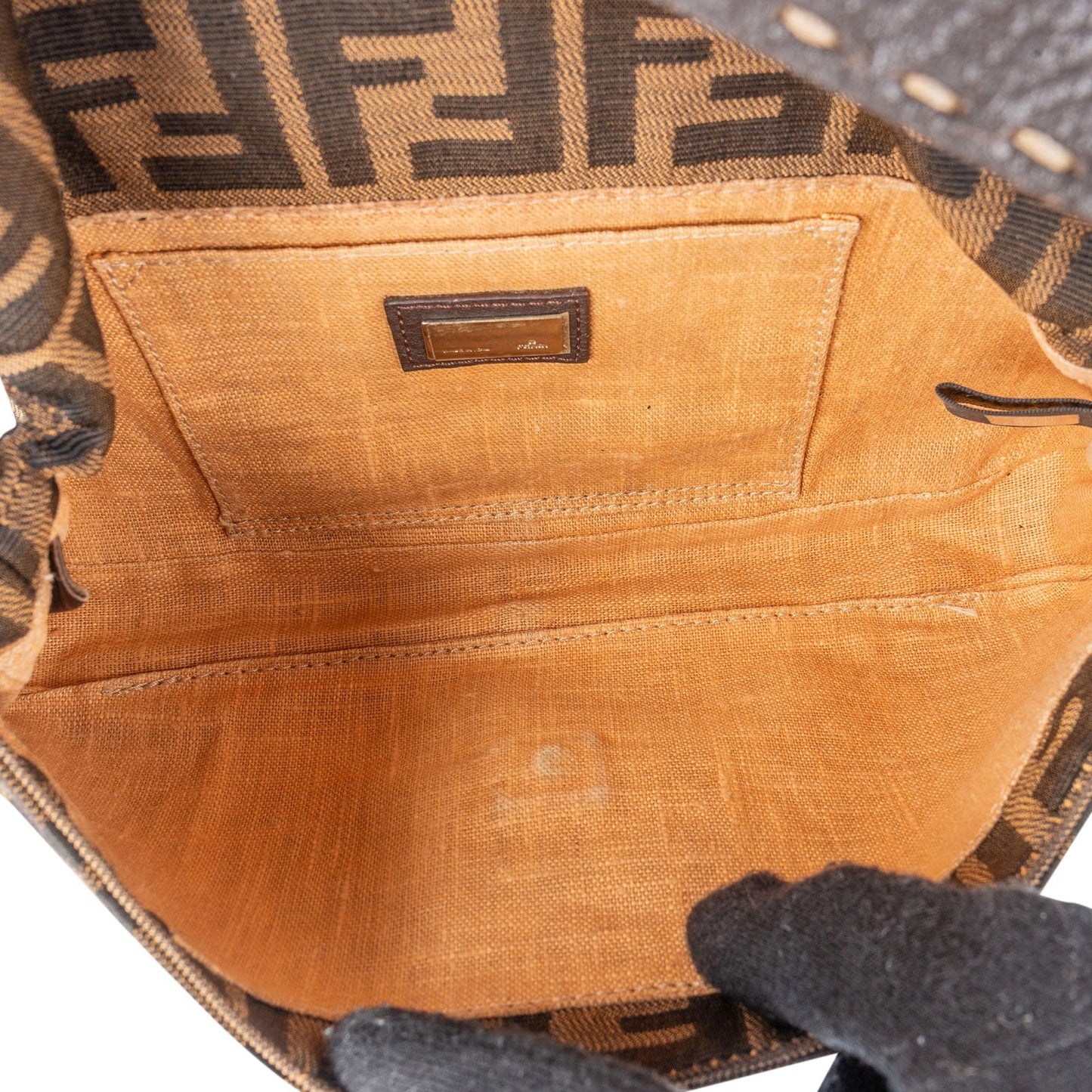 Fendi Monogram FF Baguette  Shoulder Bag