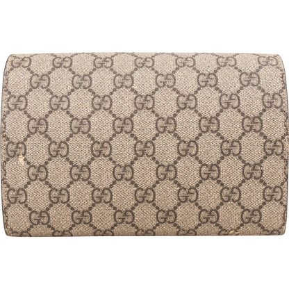 Gucci Monogram GG Supreme Canvas Dionysus Wallet On Chain Crossbody Bag