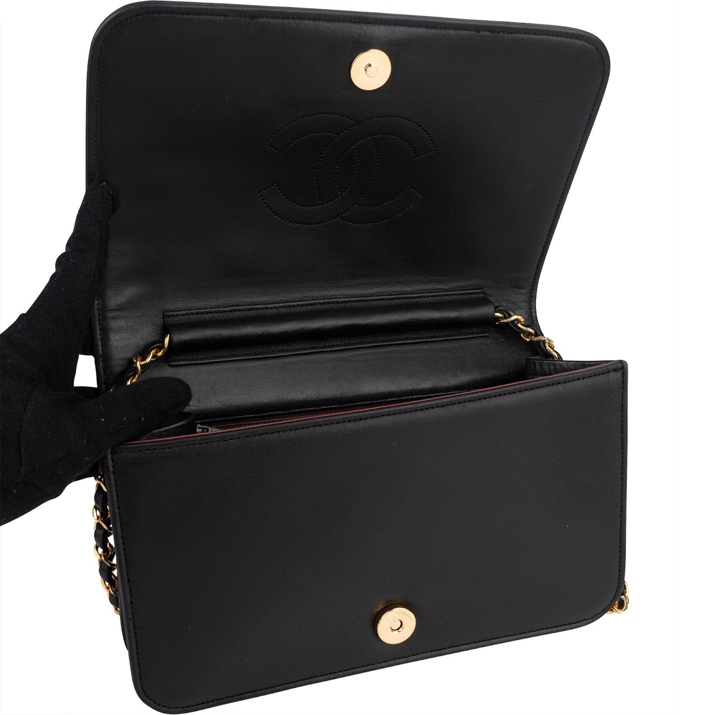 Chanel Quilted Lambskin 24K Gold Single Flap Shoulder Bag