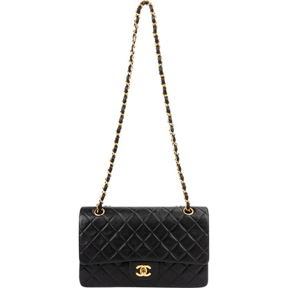 Chanel Quilted Lambskin Medium 24K Gold Double Flap Shoulder Bag