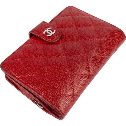Chanel Caviar Quilted Timeless CC Bifold Wallet