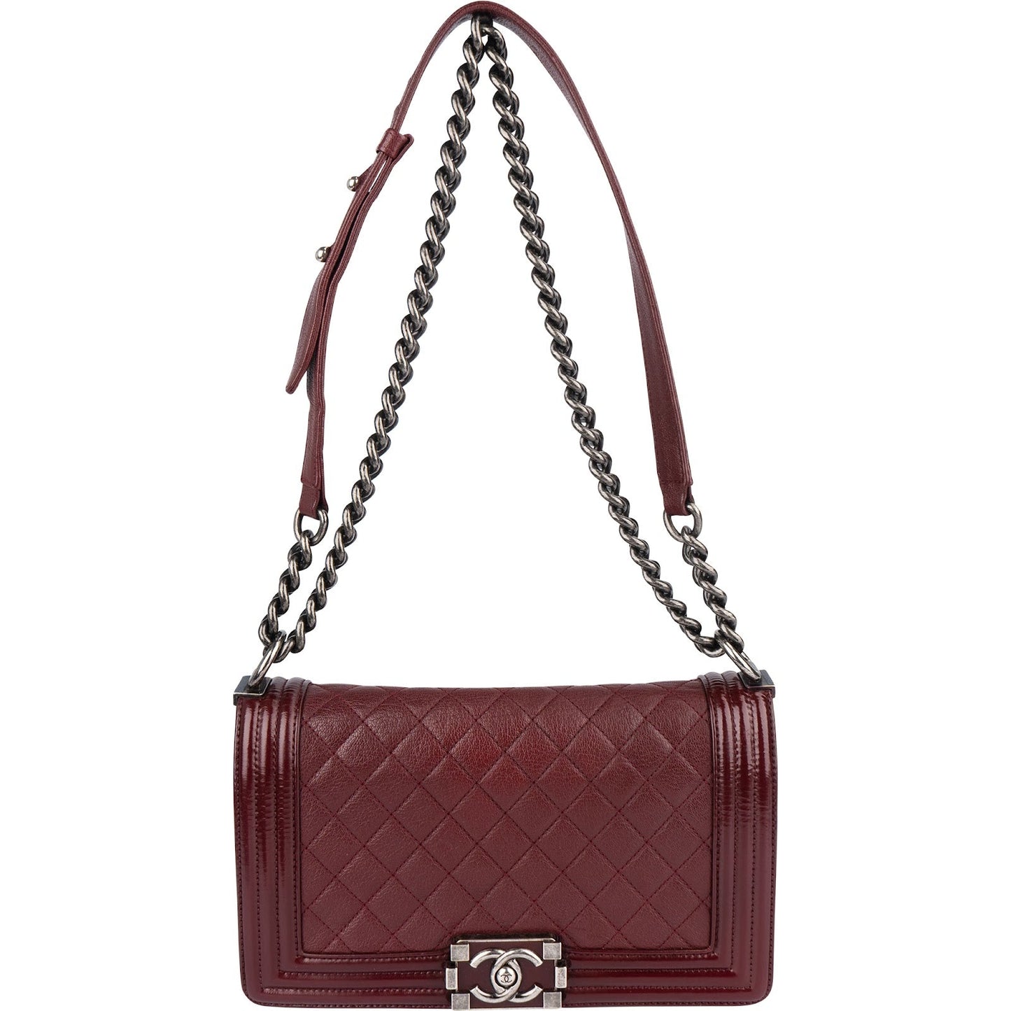 Chanel Quilted Calfskin Medium Boy Single Flap Crossbody Bag