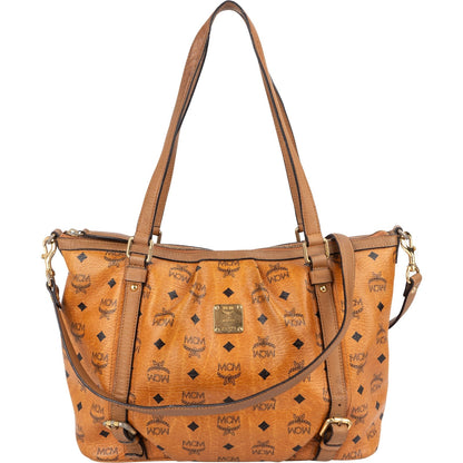 MCM Monogram Visetos Satchel Shoulder Bag