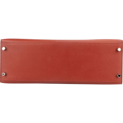 Hermès Epsom Leather Kelly Palladium 35 Sellier Handbag