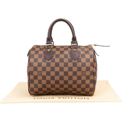 Louis Vuitton Monogram Damier Ebene Speedy 25 Handbag