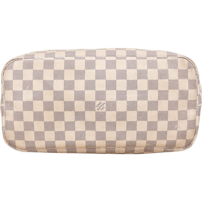 Louis Vuitton Monogram Damier Azur Canvas Neverfull MM Shoulder Bag