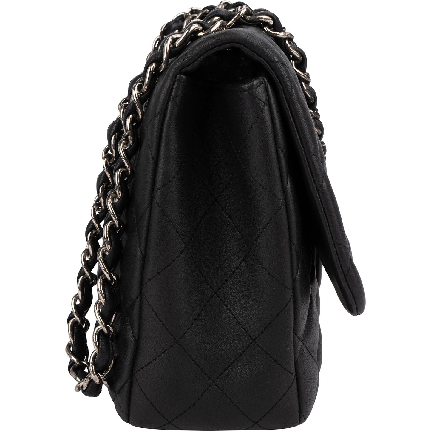 Chanel Quilted Lambskin Jumbo Single Flap Crossbody Bag