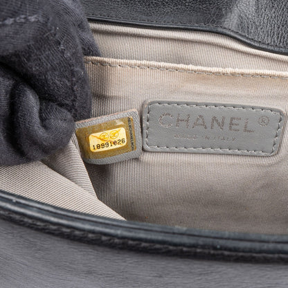 Chanel Quilted Calfskin Boy Single Flap Crossbody Bag