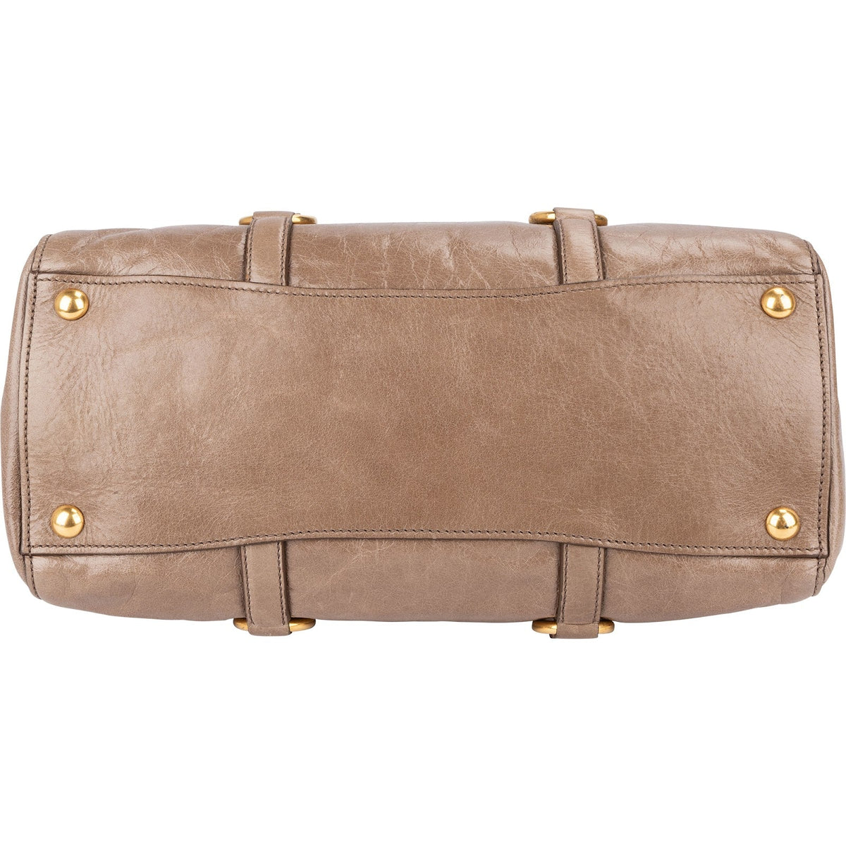 Miu Miu Vitello Lux Leather Tote Handbag