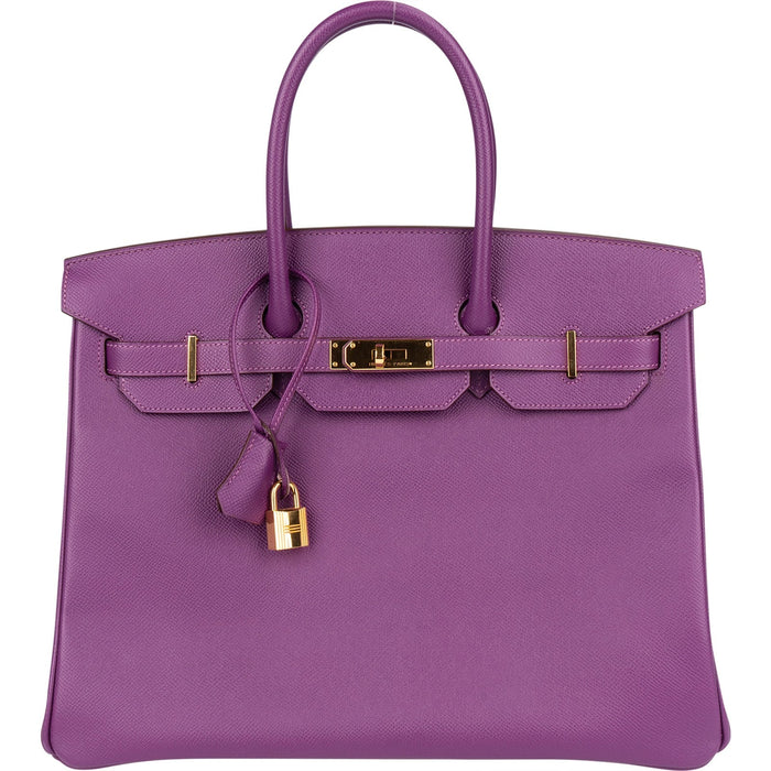 Hermès Violet Epsom Leather Birkin 35 Handbag