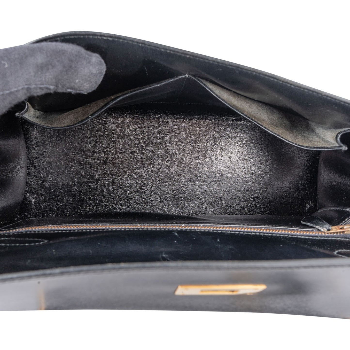 Hermès Noir Box Calf Kelly 32 Sellier Handbag