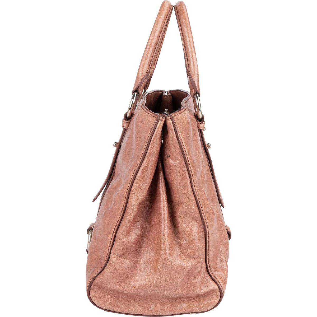 Miu Miu Vitello Lux Leather Handbag