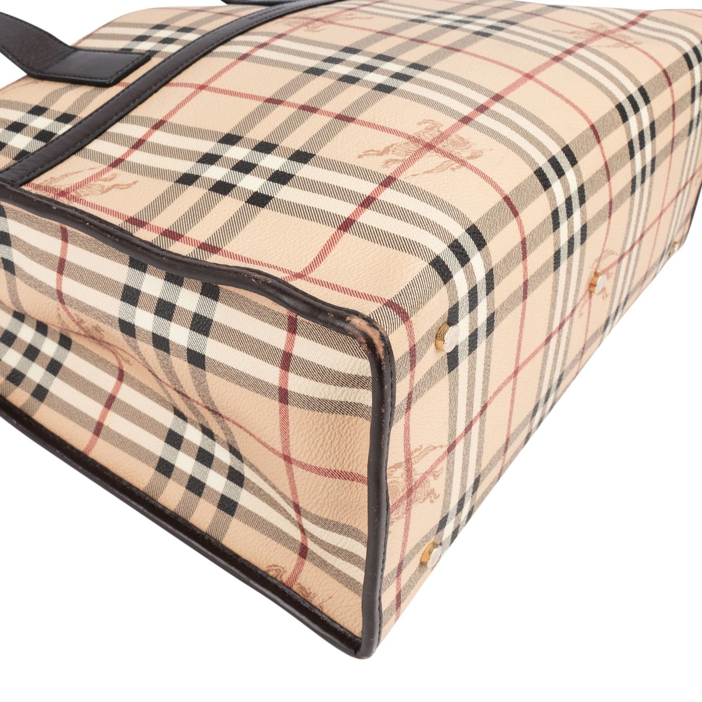 Burberry Haymarket Check Tote Shoulder Bag