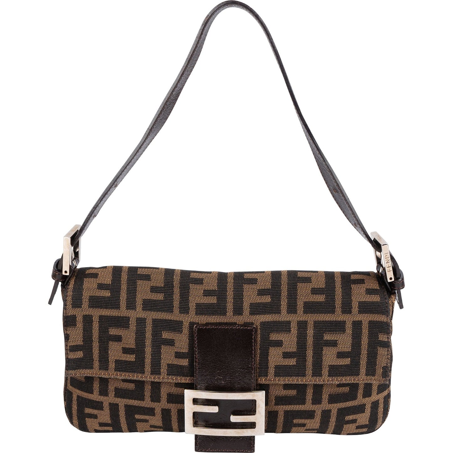 Fendi Monogram Zucca Baguette Shoulder Bag