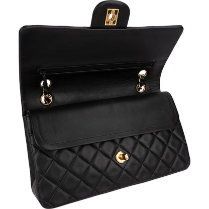 Chanel Quilted Lambskin 24K Gold Medium Double Flap Shoulder Bag