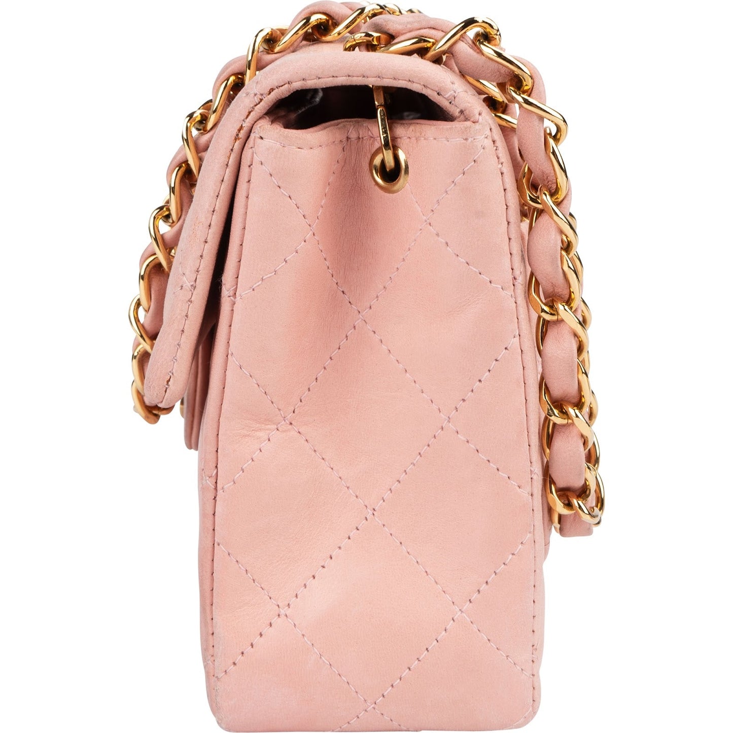 Chanel Quilted Lambskin 24K Gold Single Flap Crossbody Bag