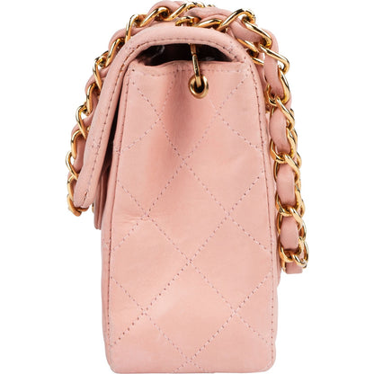 Chanel Quilted Lambskin 24K Gold Single Flap Crossbody Bag