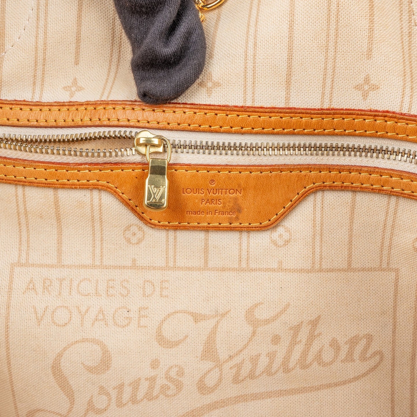 Louis Vuitton Monogram Damier Azur Neverfull MM Shoulder Bag