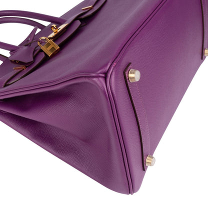 Hermès Violet Epsom Leather Birkin 35 Handbag