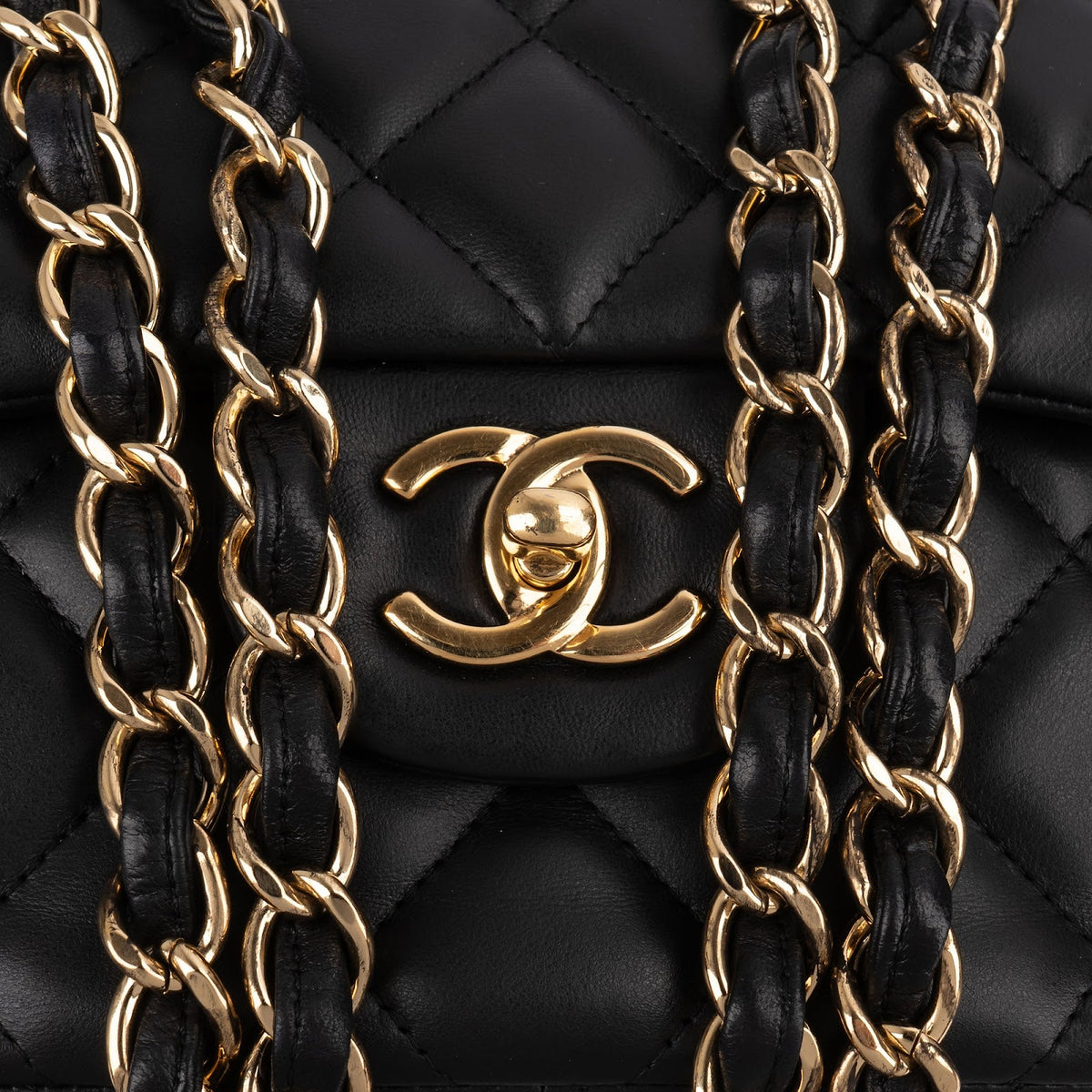 Chanel Quilted Lambskin Jumbo Double Flap Crossbody Bag