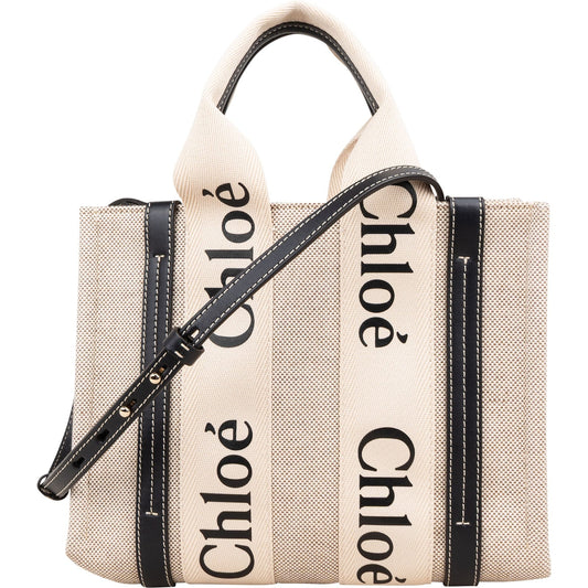 Chloé Canvas Small Woody Tote Handbag