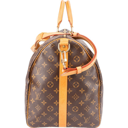 Louis Vuitton Monogram Canvas Keepall 55 Bandoulière Travel Bag