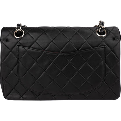 Chanel Quilted Lambskin Palladium Small Double Flap Shoulder Bag