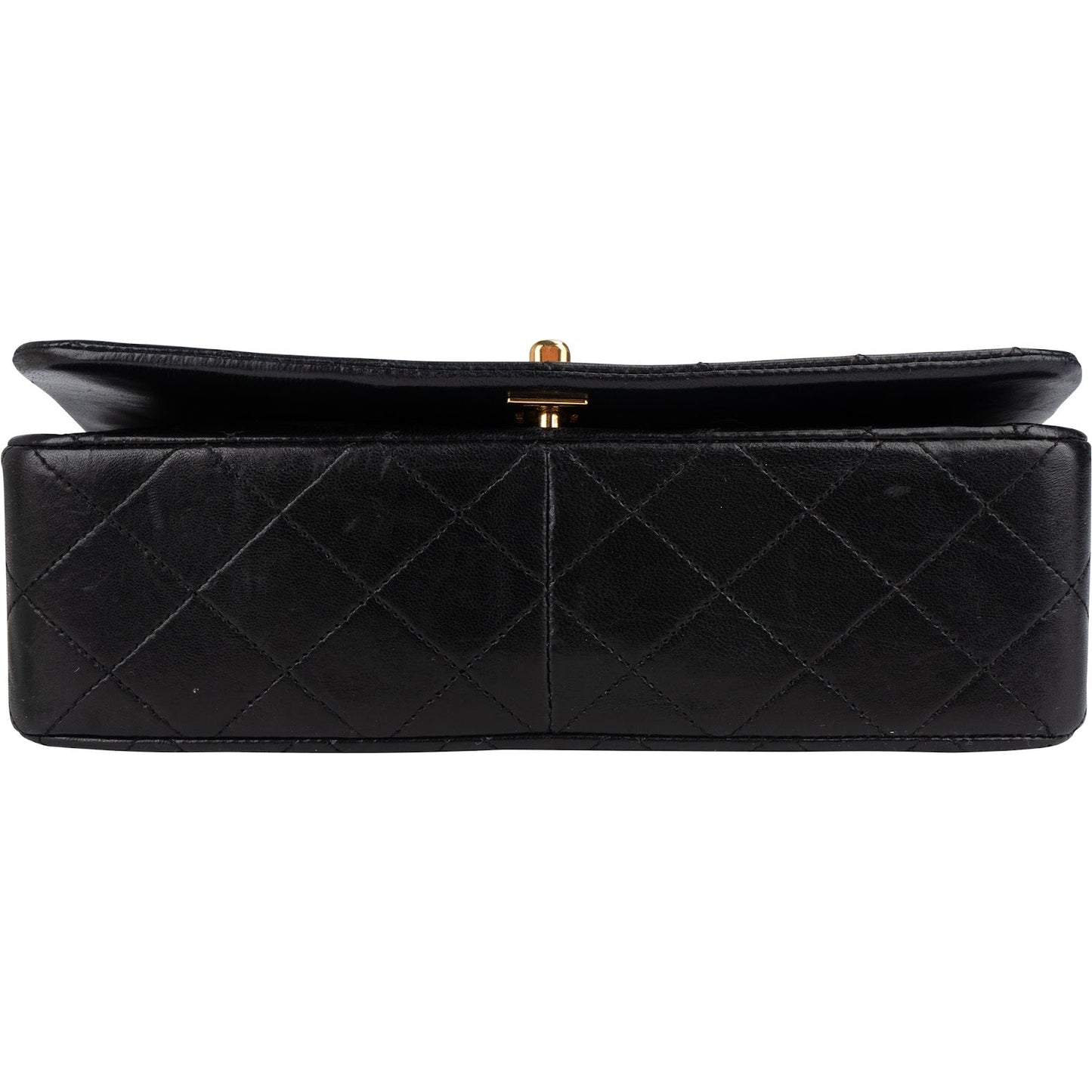 Chanel Quilted Lambskin 24K Gold Single Flap Crossbody Bag