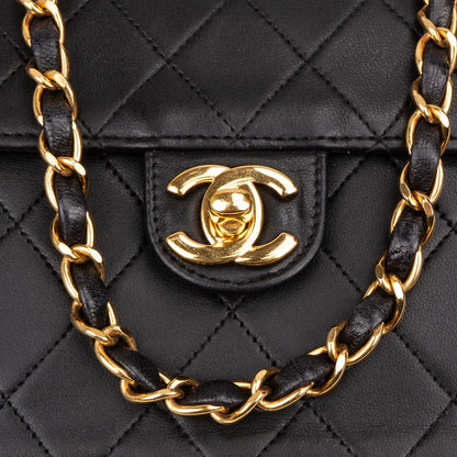 Chanel Quilted Lambskin  Medium Single Flap Shoulder Bag