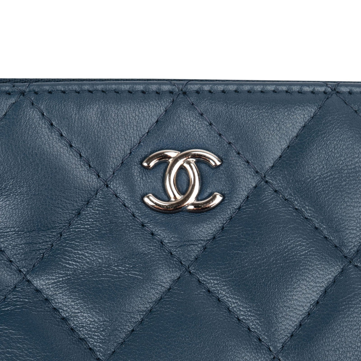 Chanel Quilted Lambskin CC Pouch Clutch