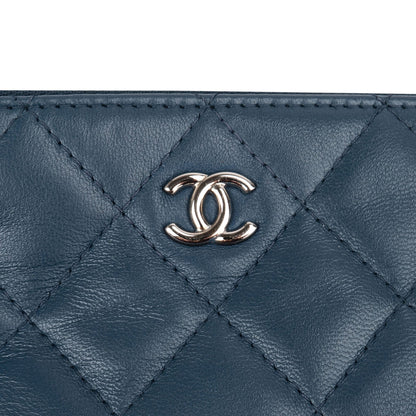 Chanel Quilted Lambskin CC Pouch Clutch