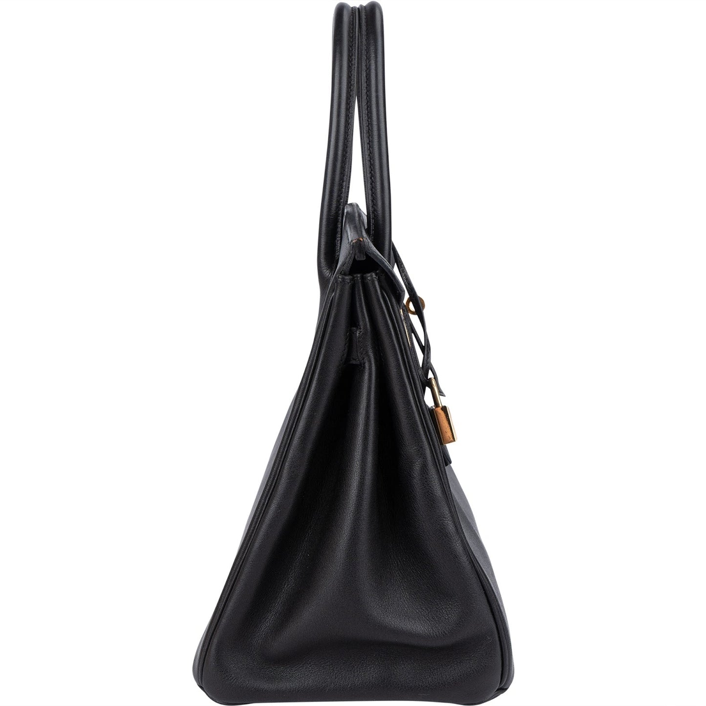Hermès Noir Swift Leather Birkin 30 Handbag