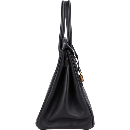 Hermès Noir Swift Leather Birkin 30 Handbag