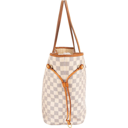 Louis Vuitton Monogram Damier Azur Neverfull MM Shoulder Bag