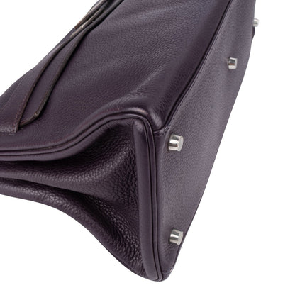 Hermès Raisin Clemence Leather Kelly 40 JPG Shoulder Bag
