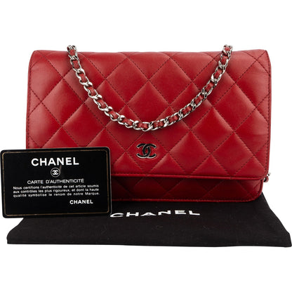 Chanel Quilted Lambskin Wallet on Chain Crossbody Bag