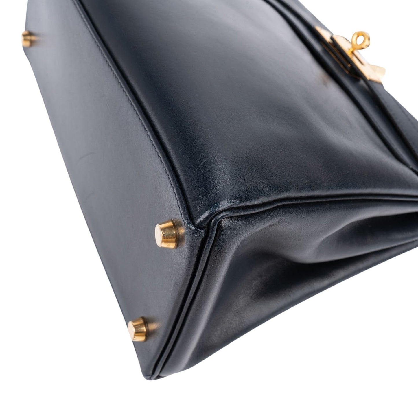 Hermès Blue Boxcalf Leather Kelly 28 Handbag