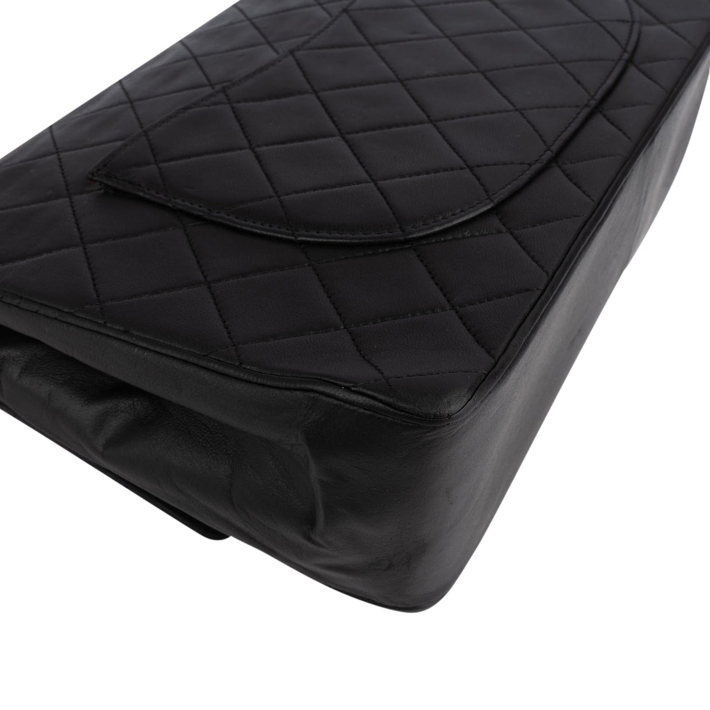 Chanel Quilted Lambskin 24K Gold Double Flap Shoulder Bag