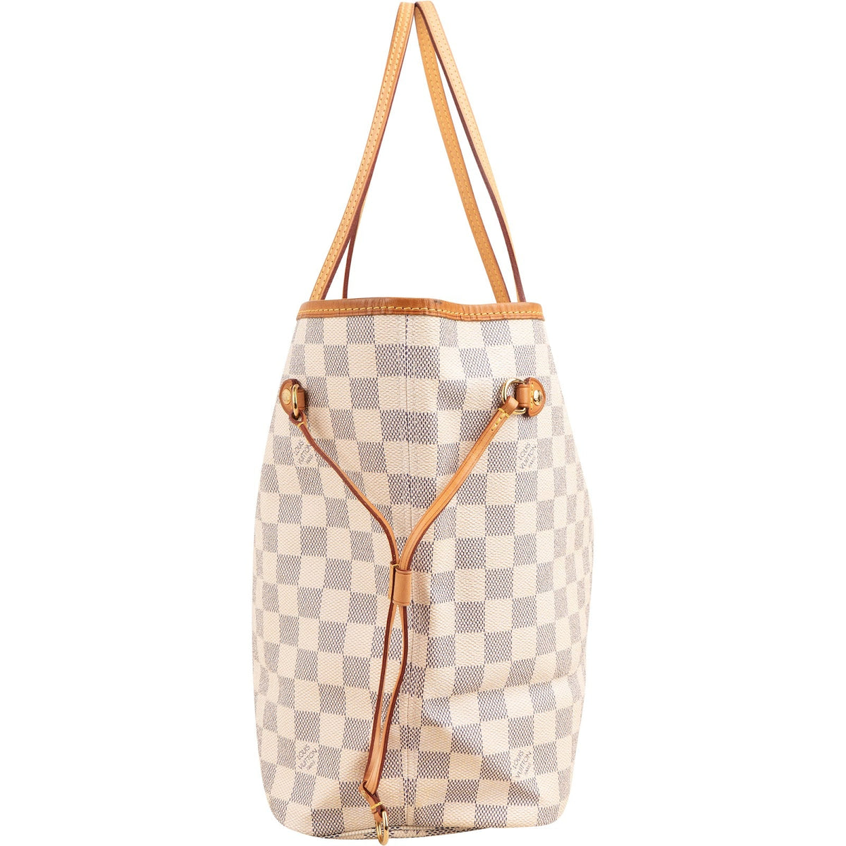 Louis Vuitton Monogram Damier Azur Canvas Neverfull MM Shoulder Bag